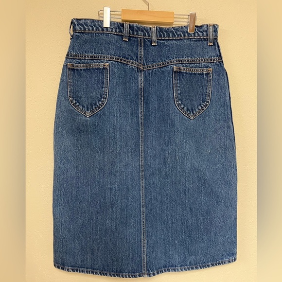 Classic Denim Skirt Hunt Club Vintage Split front skirt Unsized READ - Picture 1 of 7
